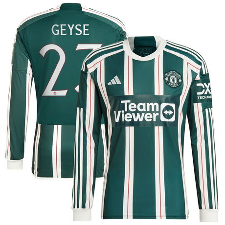 Maillot extérieur adidas Manchester United Cup 2023-24 - Manches longues - Avec flocage Geyse 23