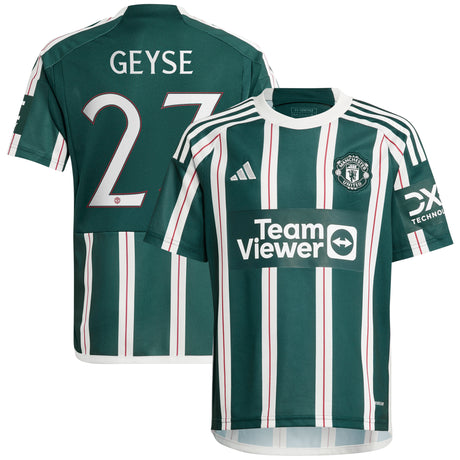 Manchester United Cup adidas Away Shirt 2023-24 - Kids - With Geyse 23 Printing - Kit Captain