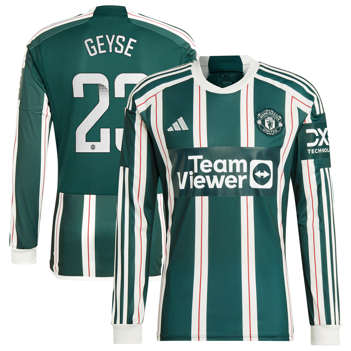 Maillot extérieur Manchester United WSL adidas 2023-24 - Manches longues - Avec flocage Geyse 23