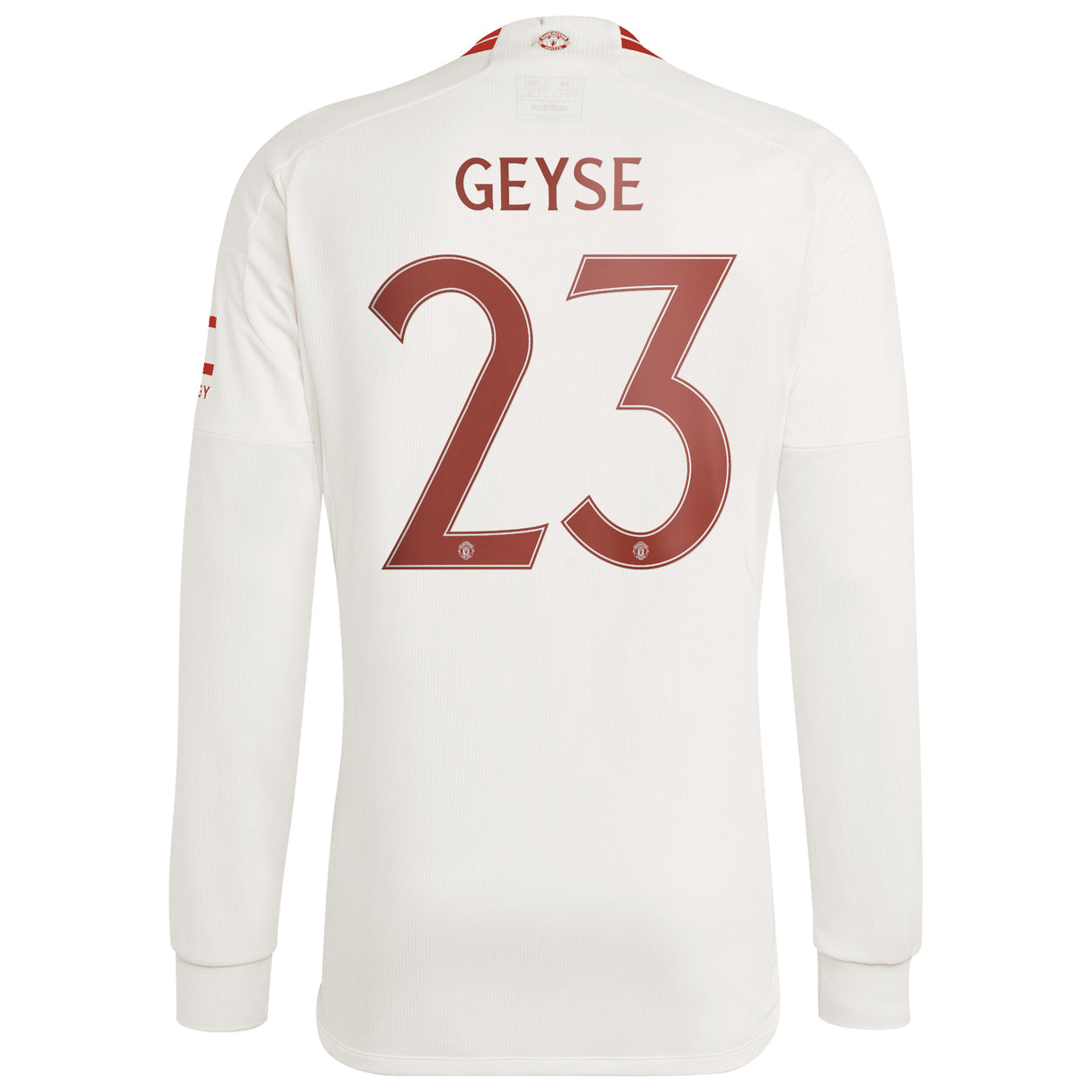 Manchester United WSL adidas Third Shirt 2023-24 - Long Sleeve - With Geyse 23 Printing - Kit Captain