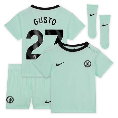 Chelsea Third Stadium Kit 2023-24 - Infants with Gusto 27 printing - Kit Captain