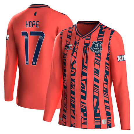 Everton WSL Hummel Away Shirt 2023-24 - Long Sleeve - Kids - With Hope 17 Printing - Kit Captain