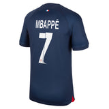 PSG Home Stadium Shirt 2023-24 with Champions League printing Mbappé  7 - Kit Captain