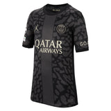 PSG x Jordan Third Stadium Shirt 2023-24 - Kids with Zaïre-Emery 33 and Champions League printing and badges - Kit Captain