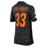 PSG x Jordan Third Stadium Shirt 2023-24 - Kids with Zaïre-Emery 33 and Champions League printing and badges - Kit Captain