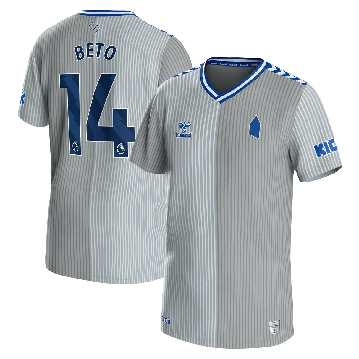 Everton Hummel Third Shirt 2023-24 - Kids with Beto 14 printing - Kit Captain