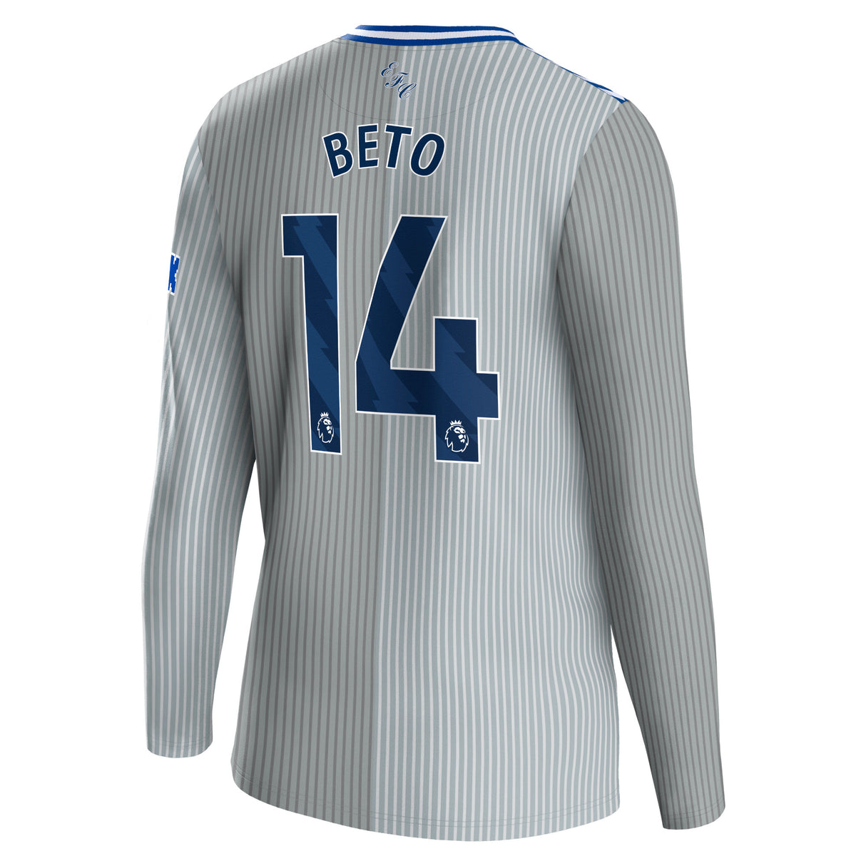 Everton Hummel Third Shirt 2023-24 - Long Sleeve - Kids with Beto 14 printing - Kit Captain