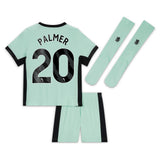 Chelsea Third Stadium Kit 2023-24 - Little Kids with Palmer 20 printing - Kit Captain