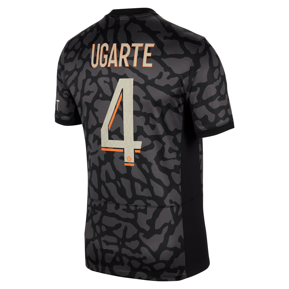 PSG x Jordan Third Stadium Shirt 2023-24 with Ugarte 4 printing - Kit Captain