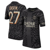 PSG x Jordan Third Stadium Shirt 2023-24 - Kids with Cher N. 27 printing - Kit Captain