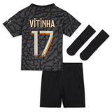 PSG x Jordan Third Stadium Kit 2023-24 - Infant with Vitinha  17 printing - Kit Captain