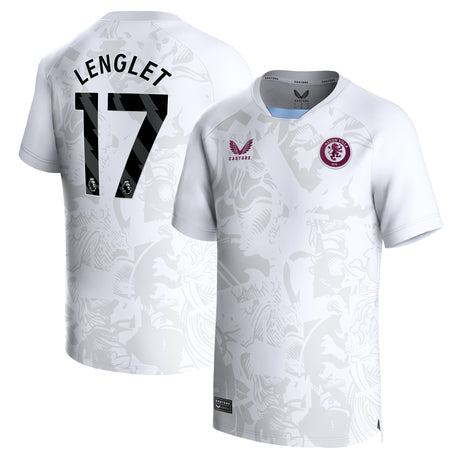 Aston Villa Castore Away Shirt 2023-24 - Kids - With Lenglet 17 Printing - Kit Captain