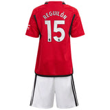 Manchester United EPL Home Mini Kit 2023-24 with Reguilón 15 printing - Kit Captain