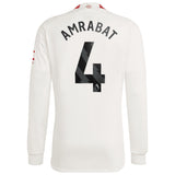 Manchester United EPL Third Shirt 2023-24 - Long sleeve with Amrabat 4 printing - Kit Captain