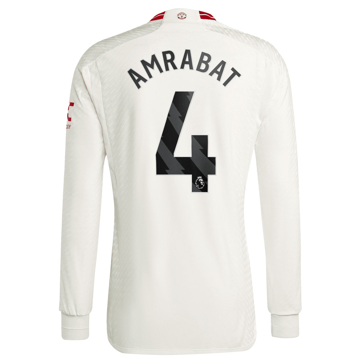 Manchester United EPL Third Authentic Shirt 2023-24 - Long sleeve with Amrabat 4 printing - Kit Captain