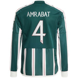 Manchester United Cup Away Shirt 2023-24 - Kids - Long Sleeve with Amrabat 4 printing - Kit Captain