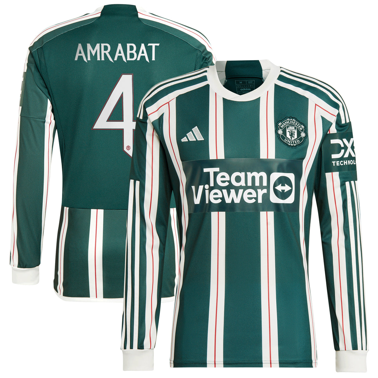 Maillot Extérieur Manchester United Cup 2023-24 - Manches Longues avec flocage Amrabat 4