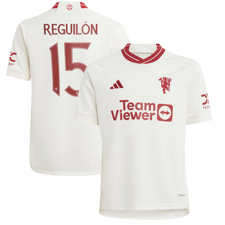 Manchester United Cup Third Shirt 2023-24 - Kids with ReguilÃ³n 15 printing - Kit Captain