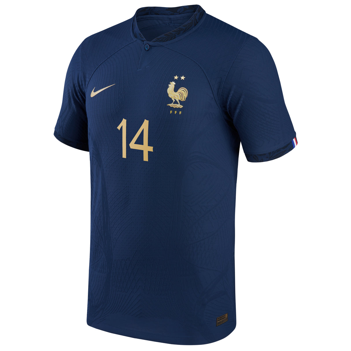 France Home Match Shirt 2022 with Rabiot 14 printing - Kit Captain