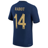 France Home Match Shirt 2022 with Rabiot 14 printing - Kit Captain