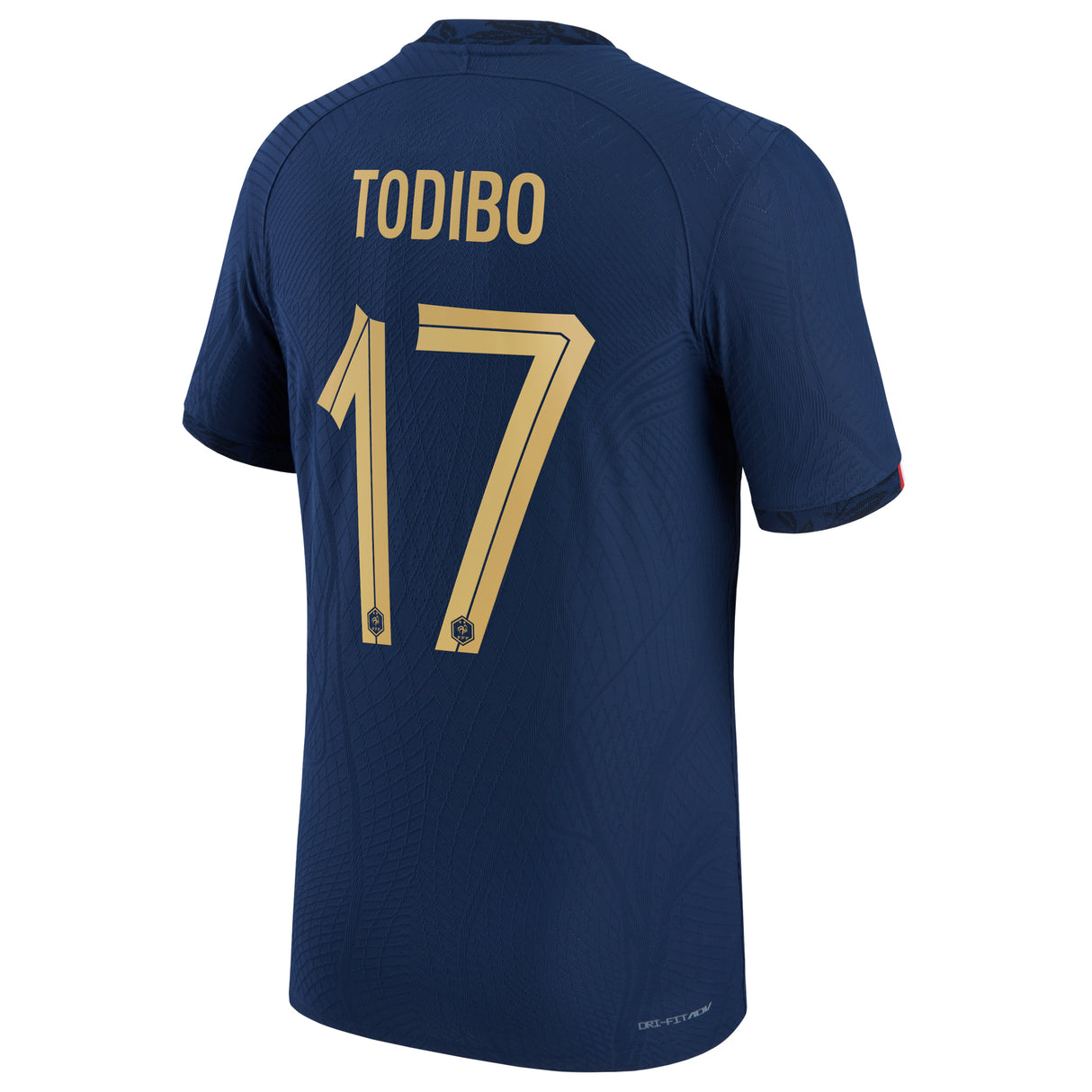 France Home Match Shirt 2022 with Todibo 17 printing - Kit Captain