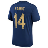 France Home Stadium Shirt 2022 - Kids with Rabiot 14 printing - Kit Captain