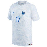 France Away Match Shirt 2022 with Todibo 17 printing - Kit Captain