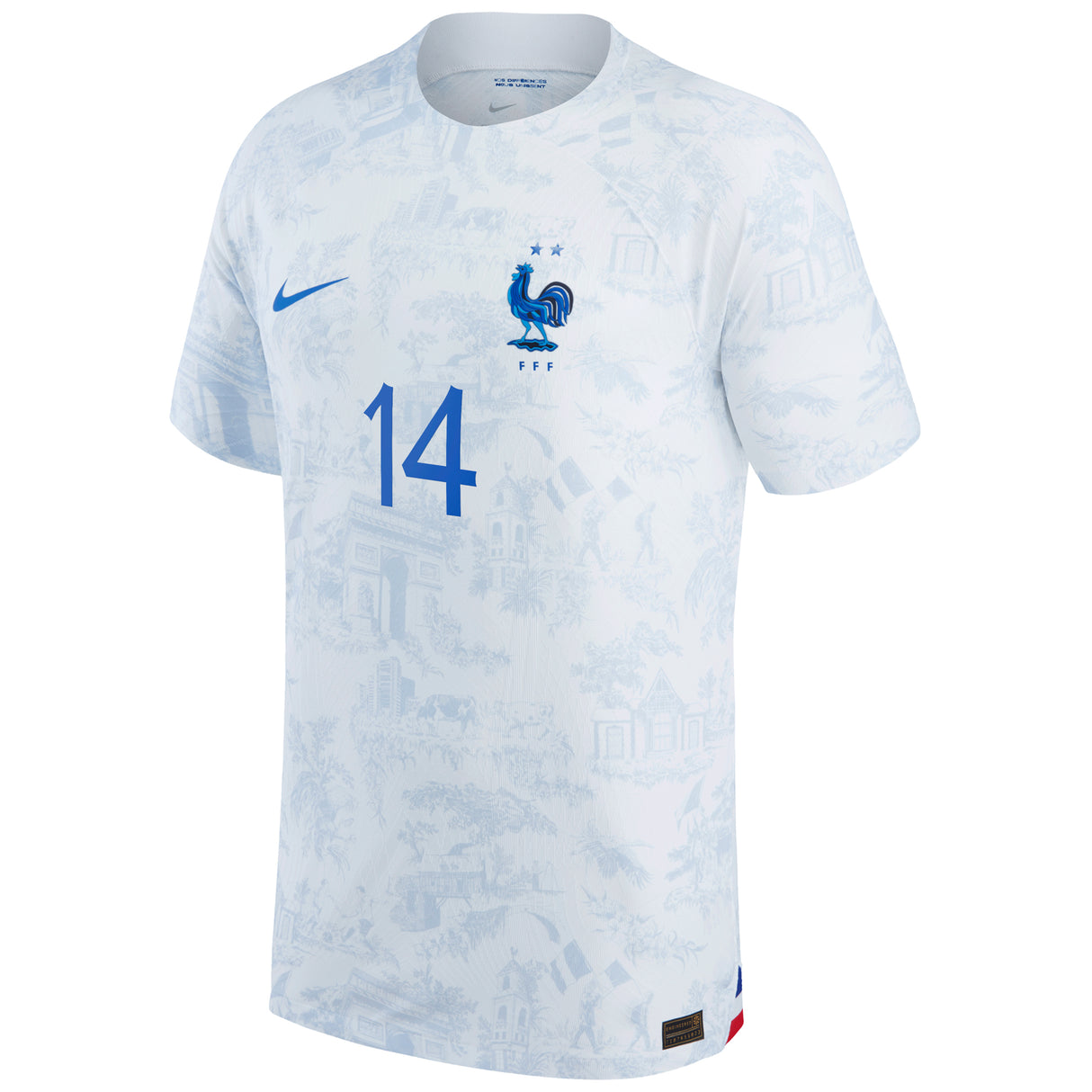 France Away Match Shirt 2022 with Rabiot 14 printing - Kit Captain