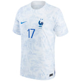 France Away Stadium Shirt 2022 - Kids with Todibo 17 printing - Kit Captain