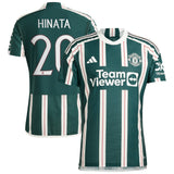 Manchester United Away Authentic Shirt 2023-24 with Hinata 20 printing - Kit Captain