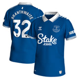 Everton Hummel Home Shirt 2023-24 with Branthwaite 32 printing - Kit Captain