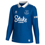 Everton Hummel Home Shirt 2023-24 - Long Sleeve with Dobbin 61 printing - Kit Captain