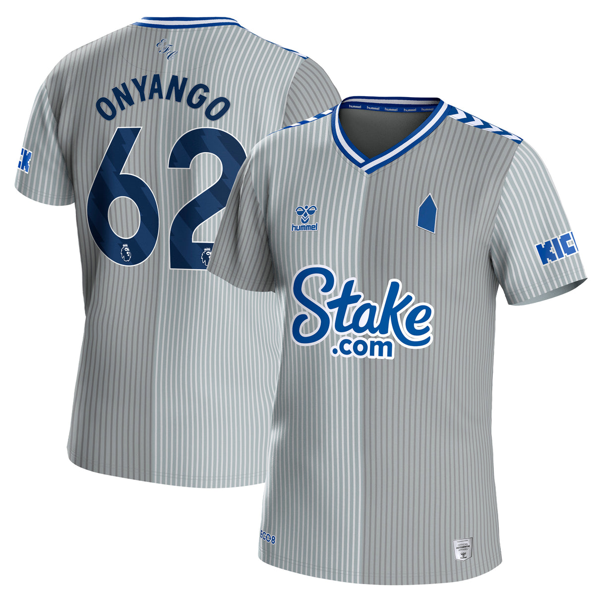 Everton Hummel Third Shirt 2023-24 with Onyango 62 printing - Kit Captain