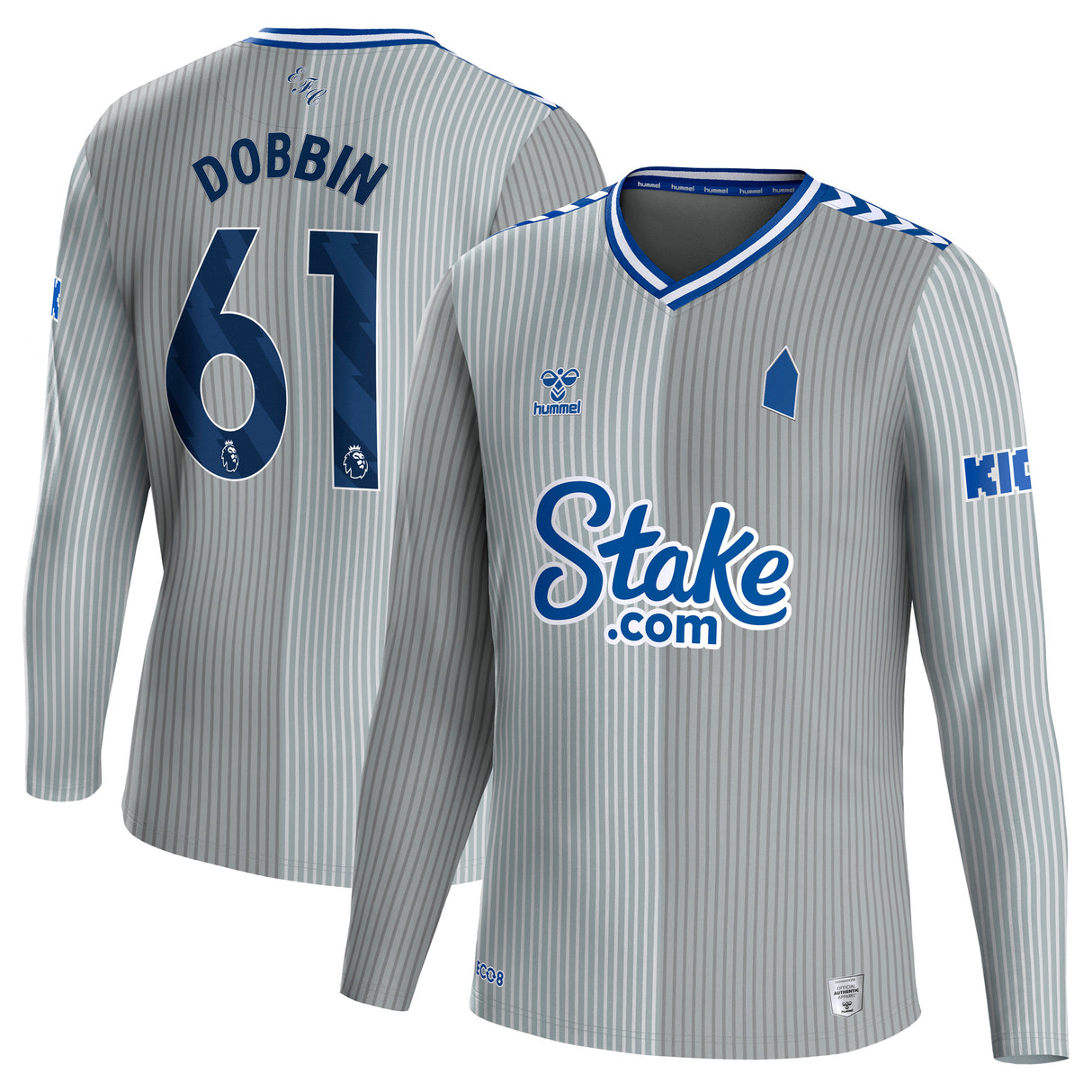 Everton Hummel Third Shirt 2023-24 - Long Sleeve with Dobbin 61 printing - Kit Captain