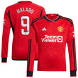 Manchester United WSL adidas Home Shirt 2023-24 - Kids - Long Sleeve - With Malard 9 Printing - Kit Captain