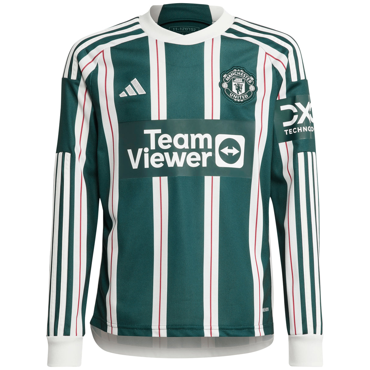 Manchester United WSL adidas Away Shirt 2023-24 - Kids - Long Sleeve - With George 3 Printing - Kit Captain