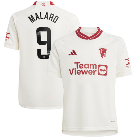 Manchester United WSL adidas Third Shirt 2023-24 - Kids - With Malard 9 Printing - Kit Captain