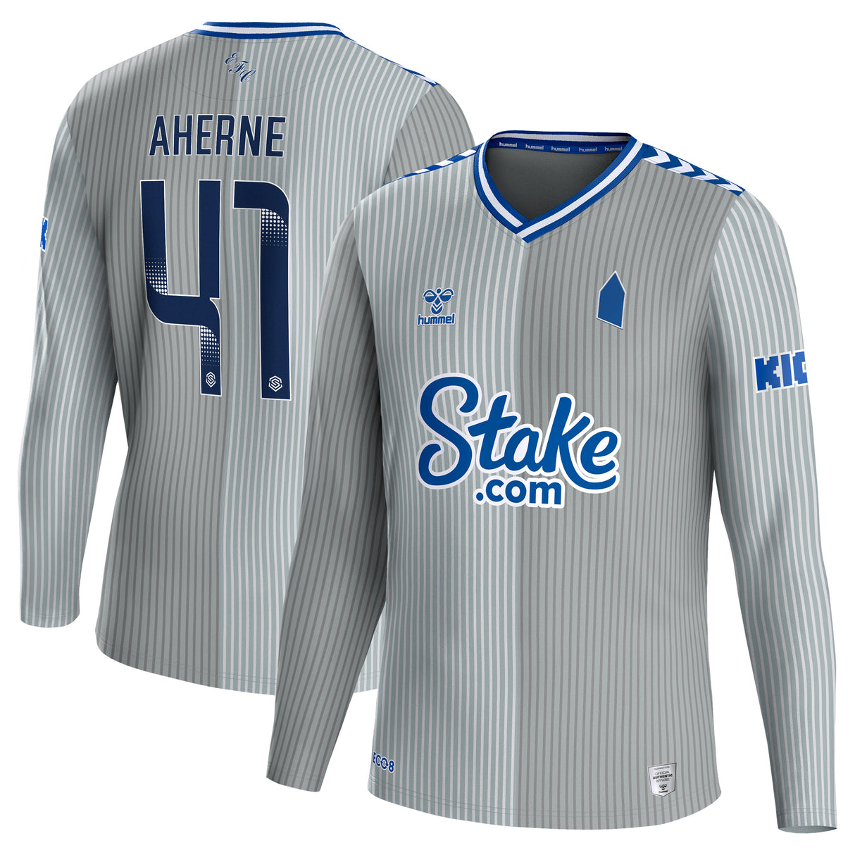 Everton WSL Hummel Third Shirt 2023-24 - Long Sleeve with Aherne 41 printing - Kit Captain