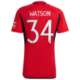 Manchester United Cup adidas Home Shirt 2023-24 - With Watson 34 Printing - Kit Captain