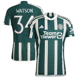 Manchester United Cup adidas Away Authentic Shirt 2023-24 - With Watson 34 Printing - Kit Captain