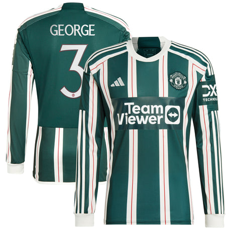 Maillot extérieur adidas Manchester United Cup 2023-24 - Manches longues - Avec flocage George 3