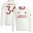 Manchester United Cup adidas Third Shirt 2023-24 - Kids - Long Sleeve - With Watson 34 Printing - Kit Captain