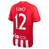 Atlético de Madrid Metropolitano Nike Home Stadium Shirt 2023-24 with S.Lino 12 printing - Kit Captain