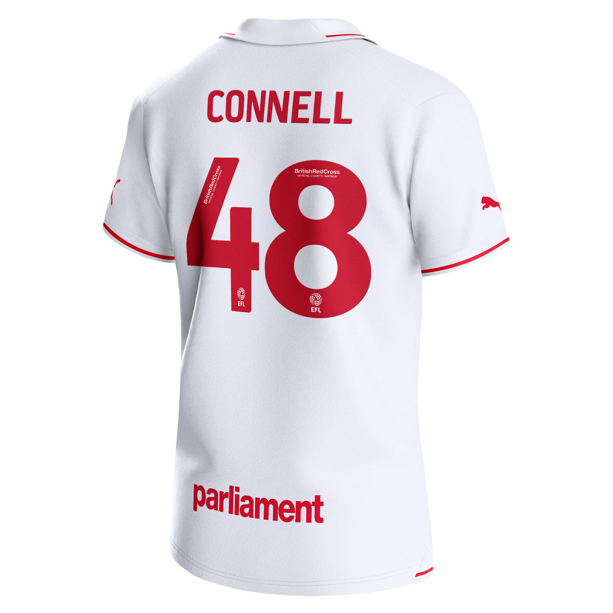 Barnsley Puma Away Shirt 2023-24 - Kids - Luca Connell 48 - Kit Captain