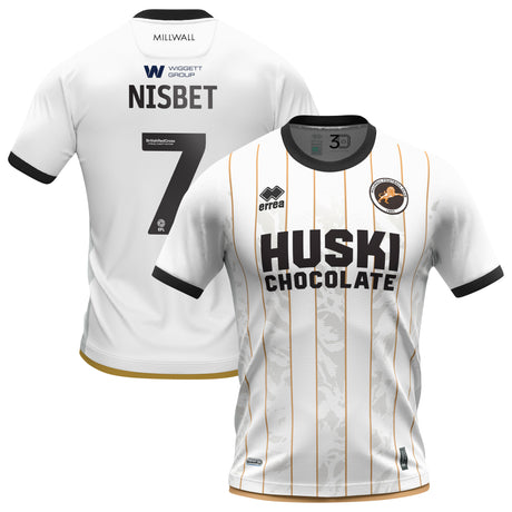 Millwall Errea Away Shirt 2023-24 - Kids - Kevin NISBET 7 - Kit Captain