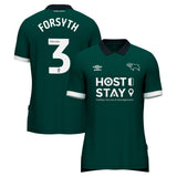 Derby County Umbro Third Shirt 2023-24 - Craig Forsyth 3 - Kit Captain