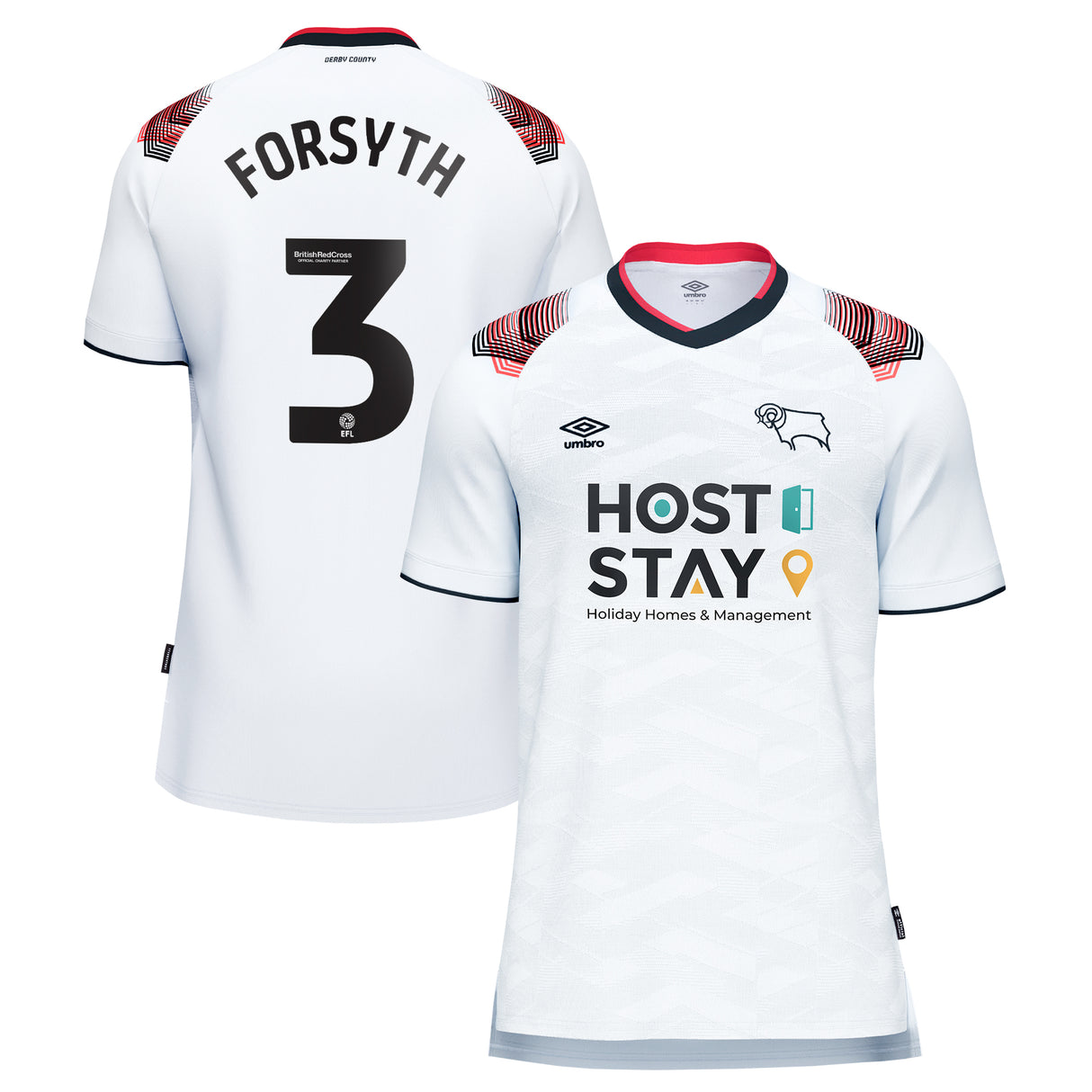 Maillot Domicile Umbro Derby County 2023-24 - Craig Forsyth 3