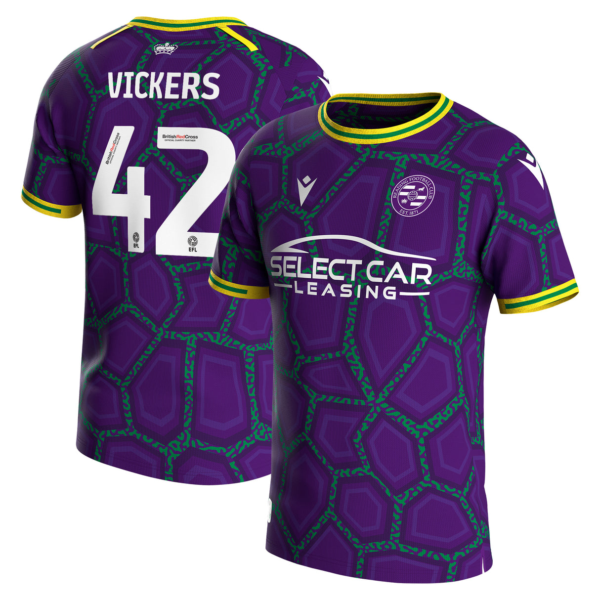 Reading Third Shirt 2023-24 - Caylan Vickers 42 - Kit Captain