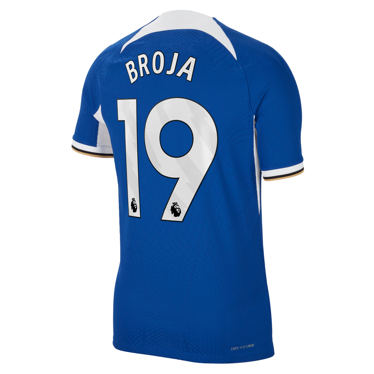 Chelsea Home Vapor Match Sponsored Shirt 2023-24 with Broja 19 printing - Kit Captain