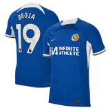 Chelsea Home Vapor Match Sponsored Shirt 2023-24 with Broja 19 printing - Kit Captain